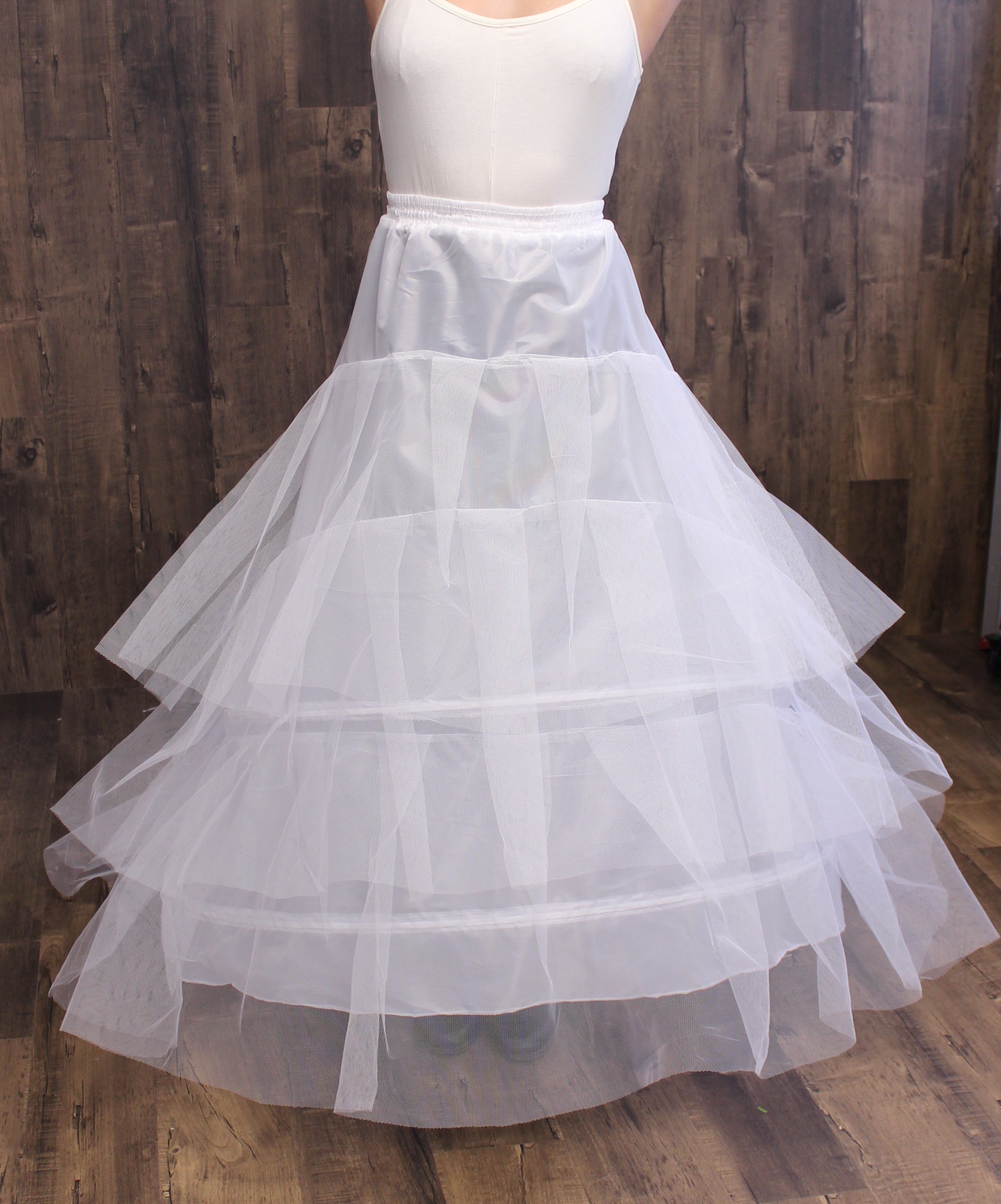 elliptical cage crinoline front view