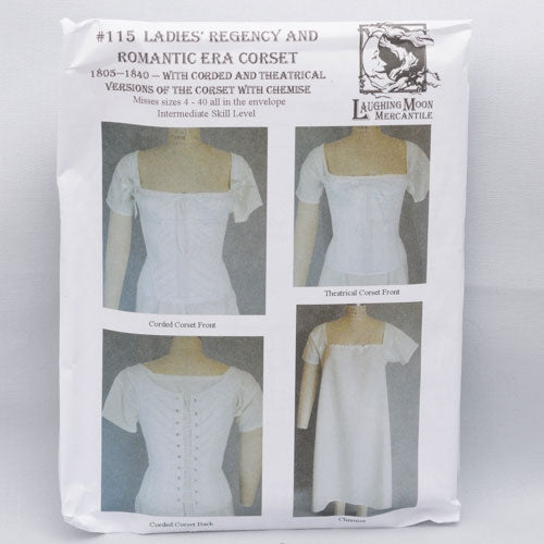 pattern, Ladies Regency Era Corded Corset w/Corset & Chemise