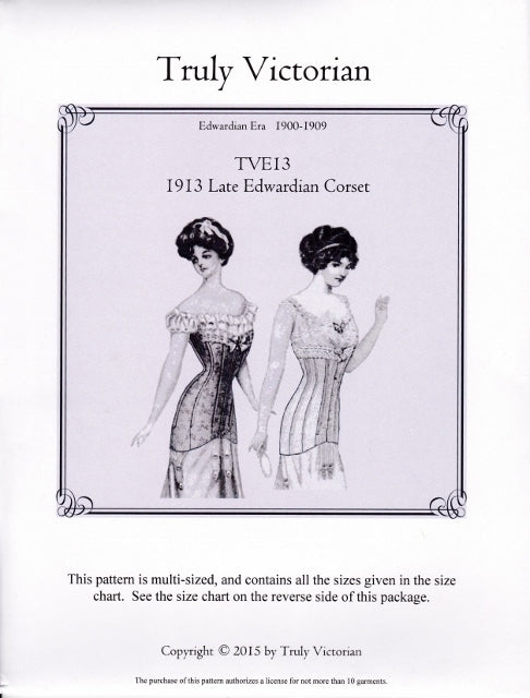 Late Edwardian Corset Pattern