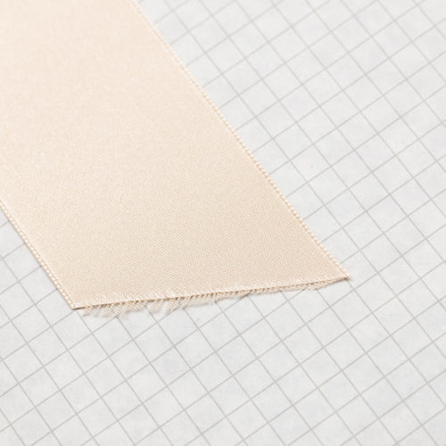 50mm wide beige satin ribbon, double faced