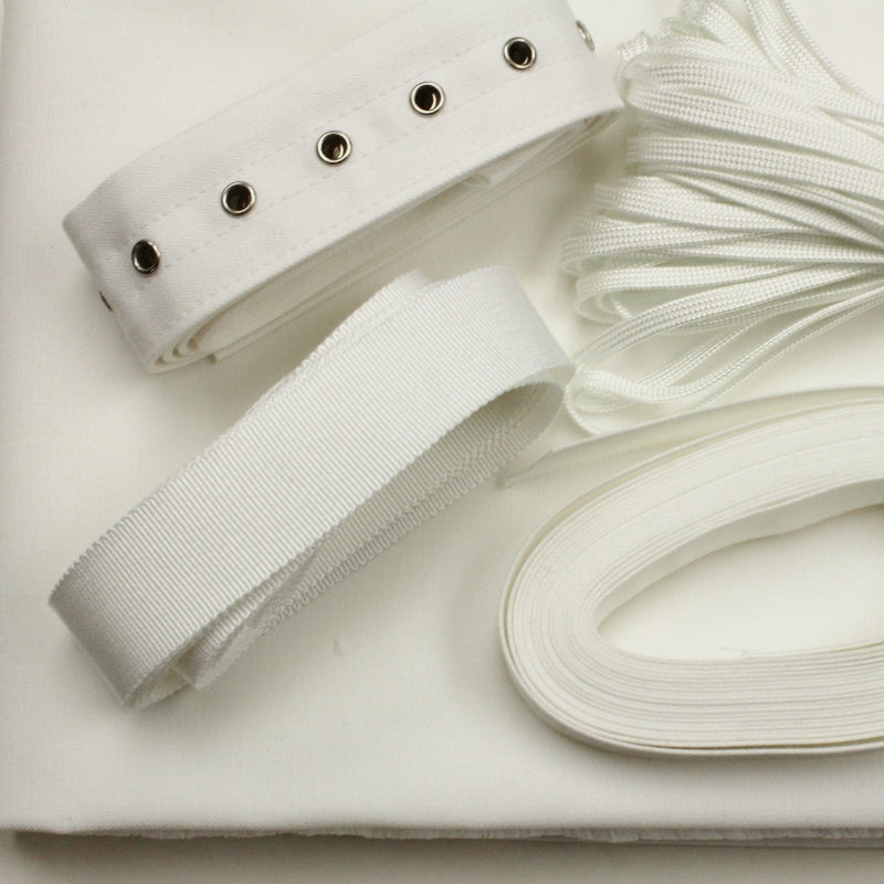 Corset Making Kit - White, no bones or busk