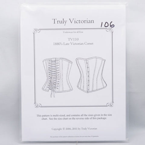 Pattern, 1880's Late Victorian Corset