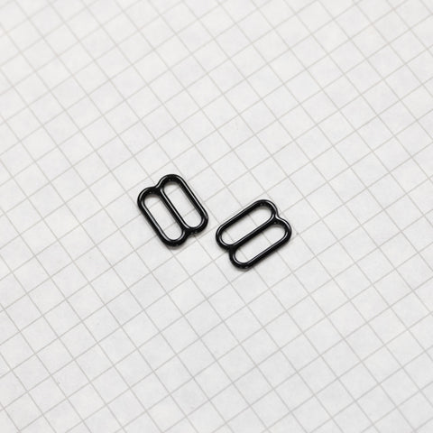 Slides, black coated metal 13 mm (1/2 in)