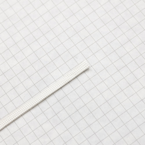 Flat braid lacing, 100% Nylon WHITE