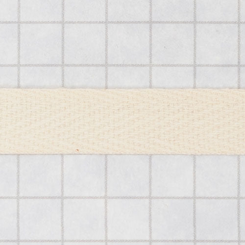 Twill tape, cotton 9.5 mm (3/8 in) natural (unbleached)