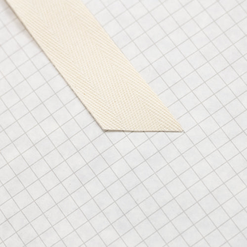 25mm wide cotton twill tape, natural