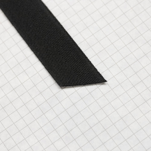 black cotton twill tape, 25mm