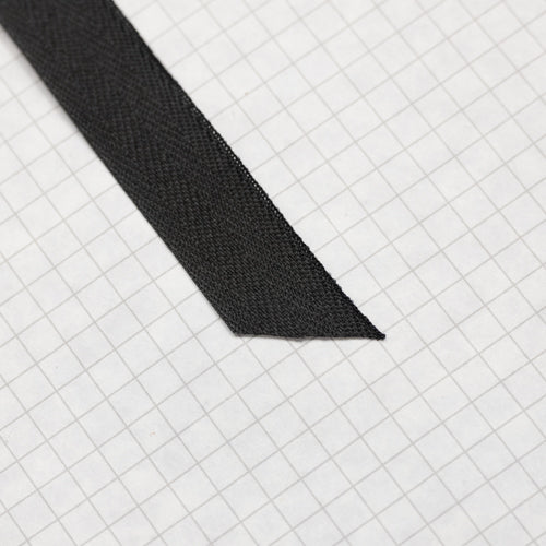 polyester twill tape, black 19mm