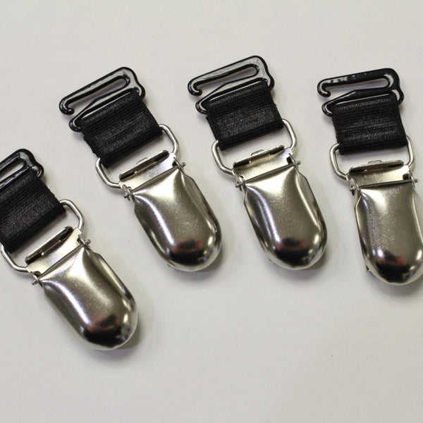 Garter Grip - Clasp Style, metal 15mm 8 pieces