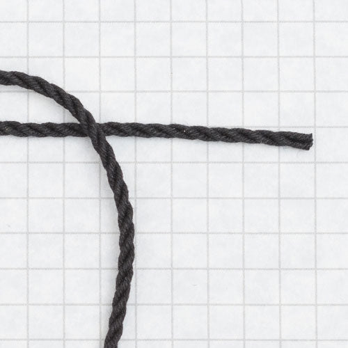 Cable cord 2 mm diam. BLACK