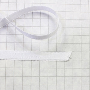 white double faced sating ribbon for corset lacing