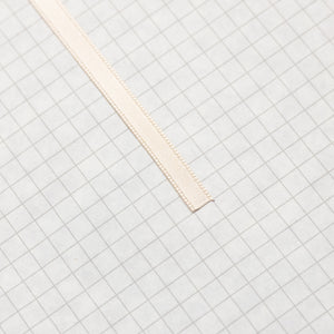 double faced sating ribbon, beige 6mm
