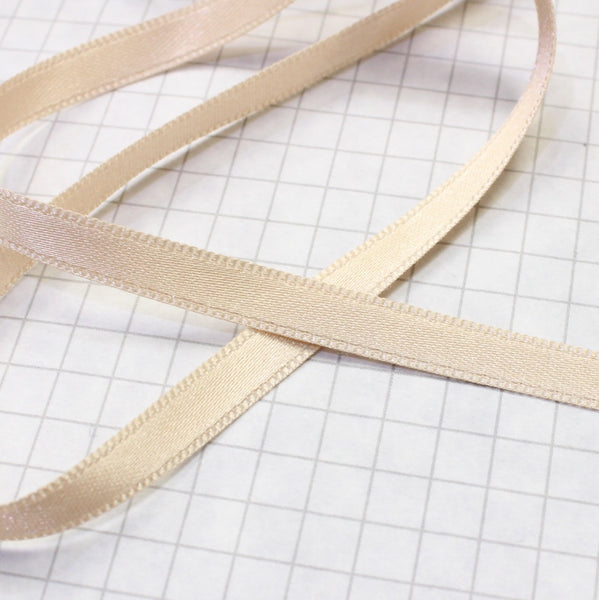 corset lacing ribbon, 1/4 inch wide beige