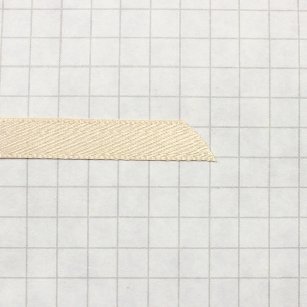 100% Polyester Double Sided Satin Ribbon, 8mm beige (5/16 inch)