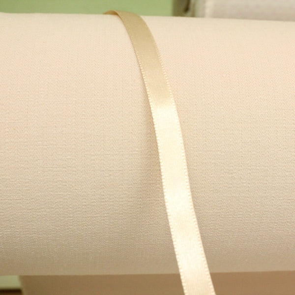100% Polyester Double Sided Satin Ribbon, 8mm beige (5/16 inch)