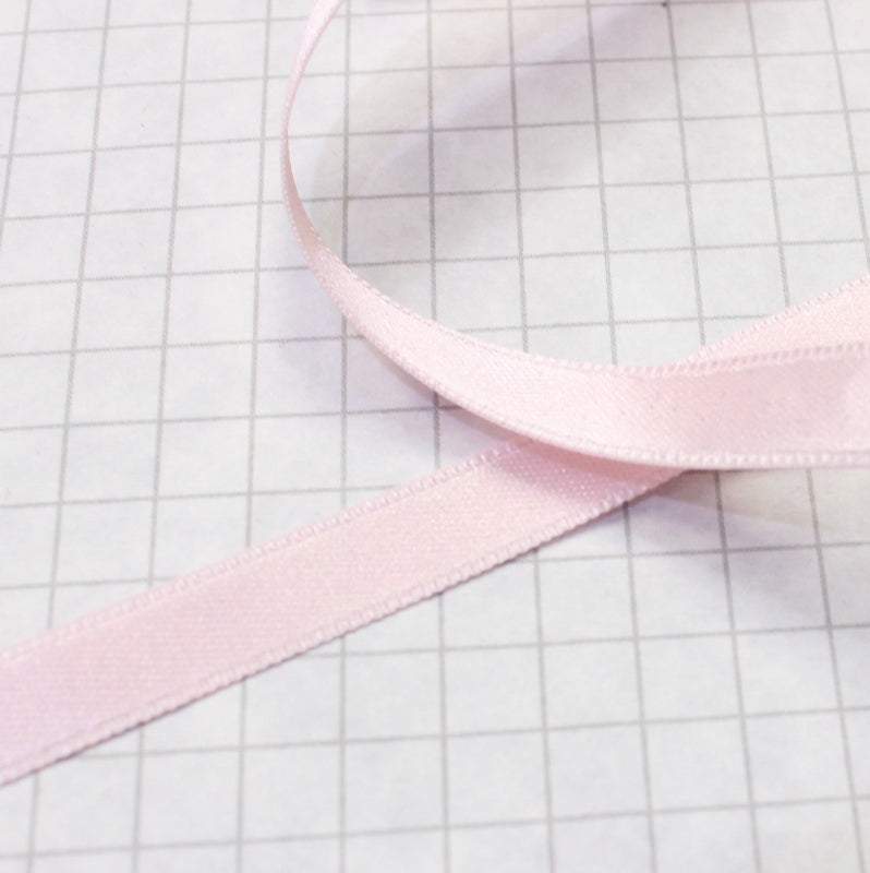 100% Polyester Double Sided Satin Ribbon, 8mm Pink (5/16 inch)
