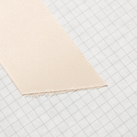 50mm wide beige satin ribbon, double faced