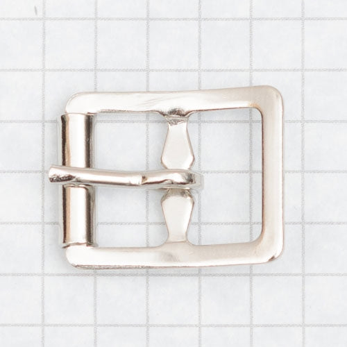 Buckle, molded with roller, nickel 16mm (5/8 inch)