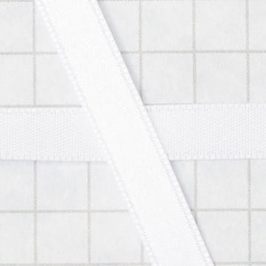 100% Polyester Double Sided Satin Ribbon, 6mm white (1/4 inch)