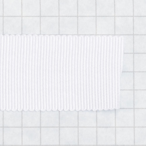 100% Rayon Petersham Ribbon 24mm (1 inch) wide - White