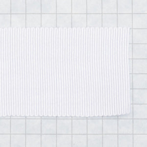 100% Rayon Petersham Ribbon 36mm (1 1/2 inch) wide - White