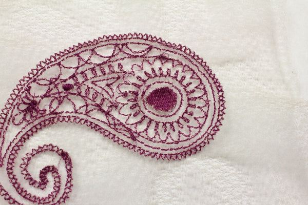Sheer stretch fabric with embroidery