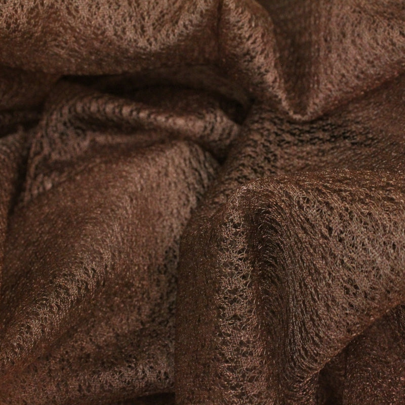 Deep dark brown soufle fabric that becomes invisible on dark brown skin tones