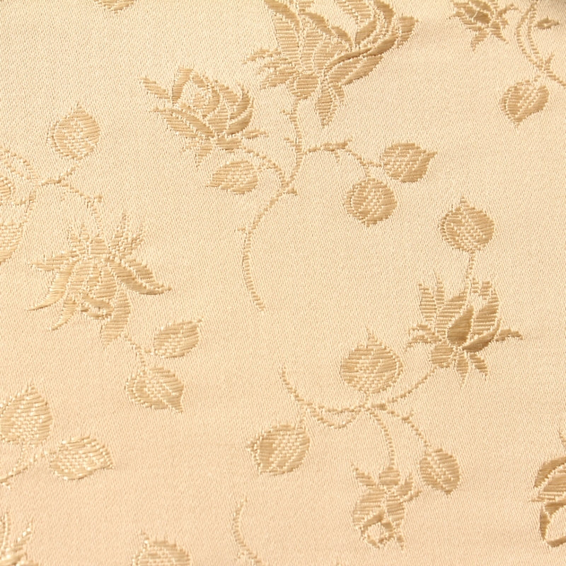 Brocade coutil, rose pattern, beige 56 inch wide