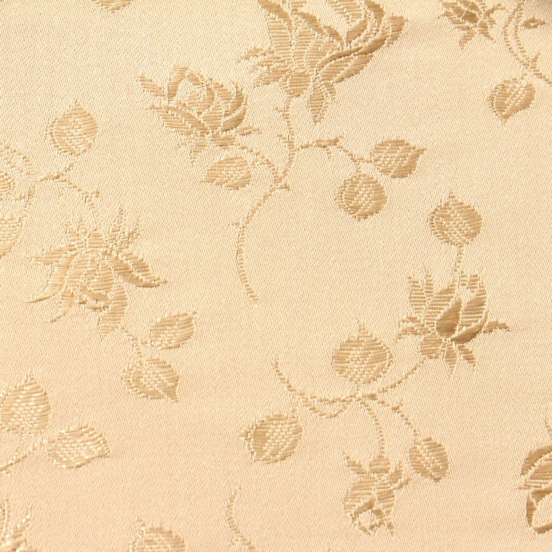 Brocade coutil, rose pattern, beige 56 inch wide