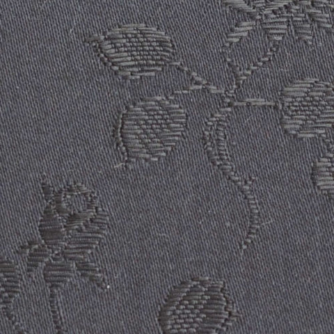 Brocade coutil, rose pattern, black 56 inch wide