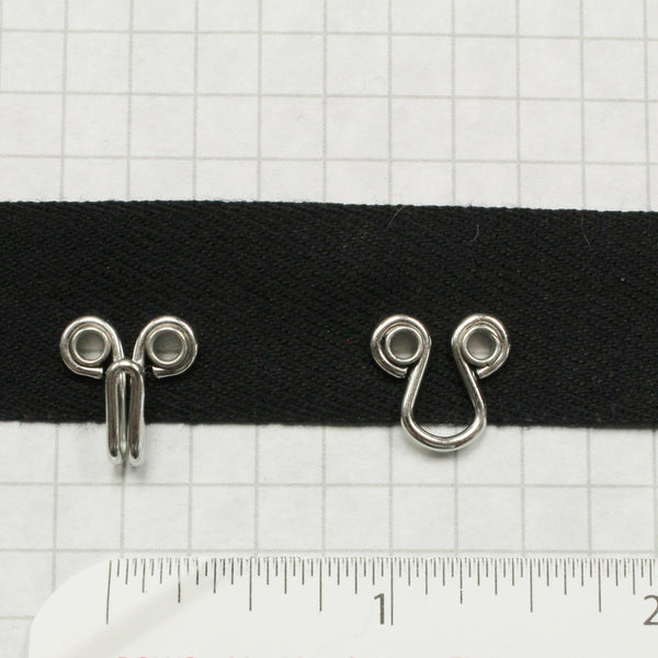 7060 Alternating hook & eye tape, Black