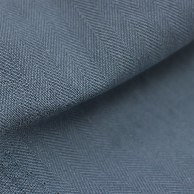 medium blue herringbone weave cotton coutil