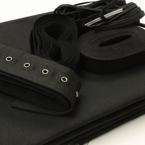 Corset Making Kit - Black, no bones or busk