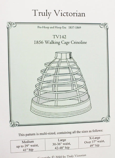 Cage Crinoline Pattern for 1856