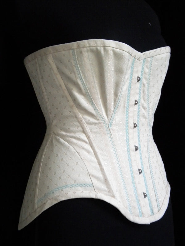 Victorian Corset made with diamond brocade coutil