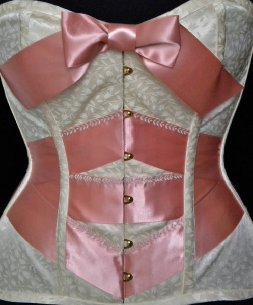 Corset with 2 inch wide ribbon detail