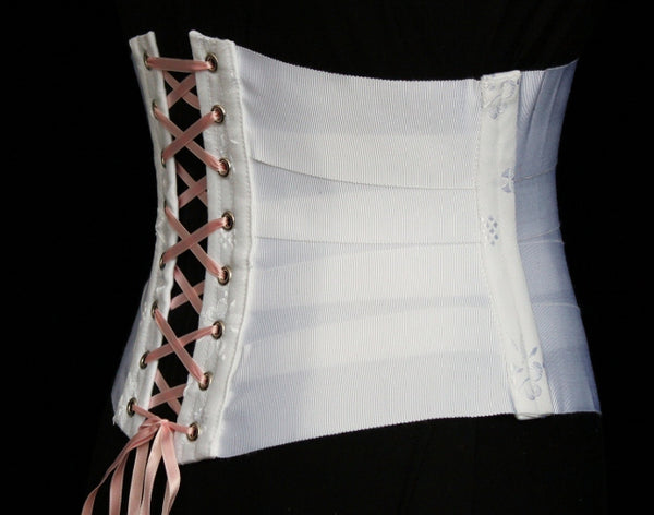 Up close details of ribbon corset