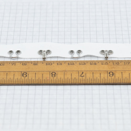 7060 Alternating hook & eye tape, White