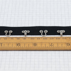7060 Alternating hook & eye tape, Black
